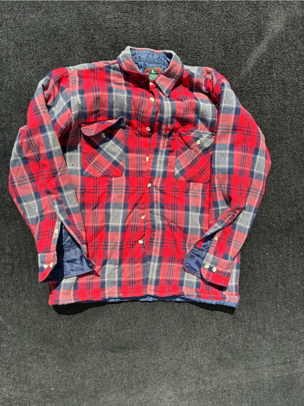 High Sierra Red and Blue Plaid Flannel Shirt